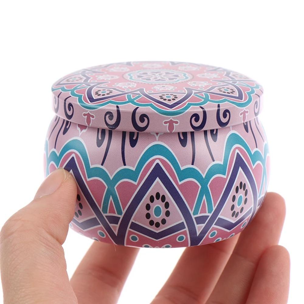 Drum-shaped Tin Box Party Supply Storage Case Durable Candy Cookie Box