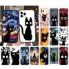 Чехол для телефона с черным котом для iphone 15 14 Pro Max 13 12 11 Pro Max XSMax XR 12 13 mini 14 Plus
