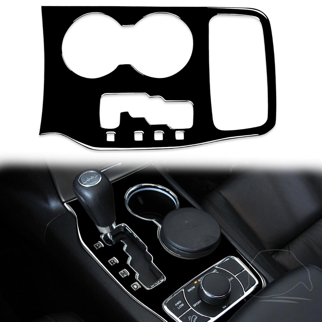 Для Jeep Grand Cherokee 2011-аксессуары для фортепиано, черный пластиковый салон автомобиля, держатель для чашки, накладка на панель, наклейка