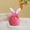Пасхальный пакет для конфет Супермягкий дизайн с кроличьими ушками Тонкая текстура Не выцветающий Износостойкий Декоративный пасхальный кролик Сумка для хранения конфет Подарочный мешочек Украшение