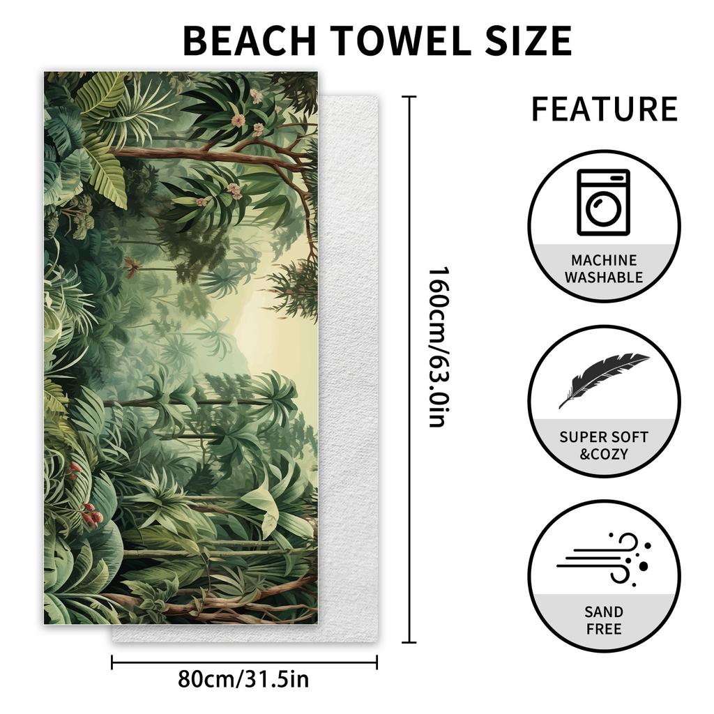 * Double-sided velvet sunscreen beach towel, microfiber quick-drying towel, printed surf beach towel