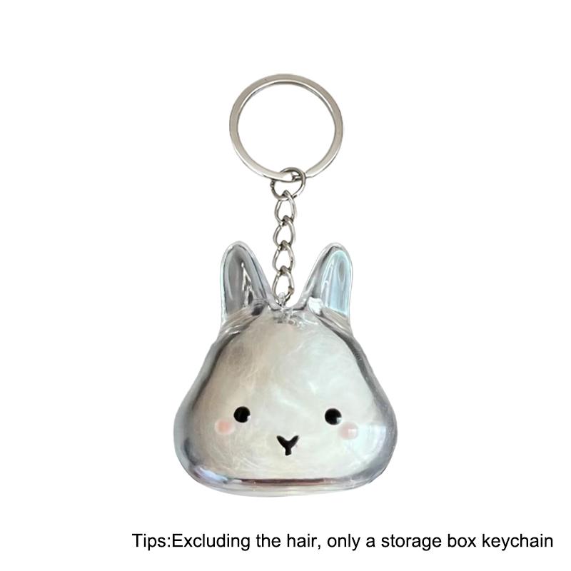 Rabbit Hair Storage Box Pendant Keychain Pet Hair Keepsake Box Pet Memorial Collection Box Bag Pendant Diy Decoration Gift