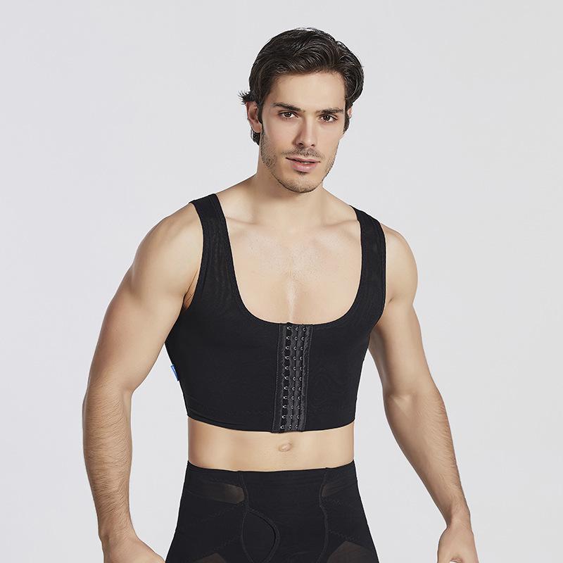 Мужской body shaper с пуговицами, компрессионный корсет для формирования тела, пояс-тренер для живота
