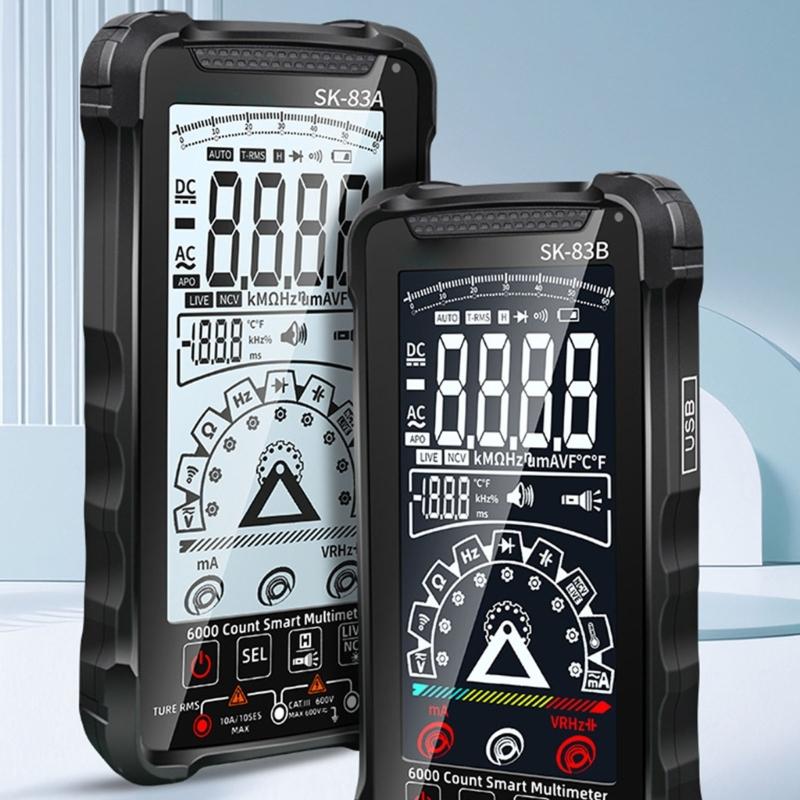 High Precisions Digital Multimeter with Large LCD Display & Auto Ranging Functionality Portable Handheld Multimeter