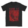 Skull Sum 41 T Shirt Men's Pure Cotton Casual T-Shirts Round Neck Tees Short Sleeve Tops Birthday Present