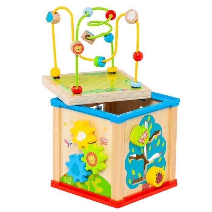 Molto Wooden Activity Cube - MOLTO - 5 Pieces - Multicolor - Baby