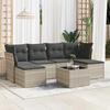 VidaXL Garden Lounge Set with Cushions 7 Pcs, Patio Sofas, Patio Furniture Set, Outdoor Furniture, Grey 3249861