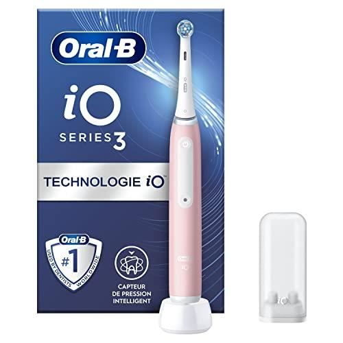 Brosse À Dents Électrique - ORAL-B - iO 3 - Rose - Technologie De Micro-vibrations - Capteur De Pression Smart