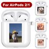 Чехол для Apple Airpods с милым животным и кошкой, мягкий прозрачный защитный чехол для наушников с Bluetooth для Airpods1/2, мягкий чехол
