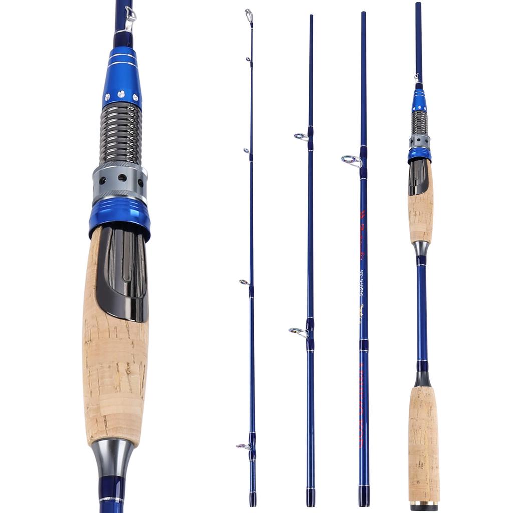 4 секции портативная удочка для спиннинга, удочка для карпа и окуня, удочка с высоким содержанием углерода 99%
