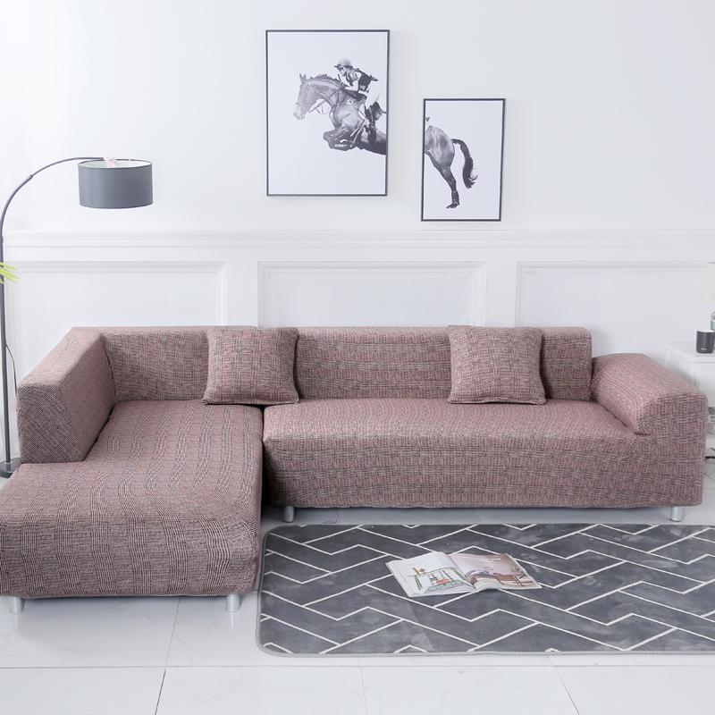 Чехлы для угловых диванов с геометрическим рисунком для гостиной, эластичные чехлы из спандекса, чехол для дивана, эластичное полотенце для дивана, L-образная форма, нужно купить, 2 шт.