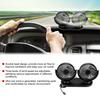 USB Dual Head Car Fan Portable Air Conditioner Auto Cooler Ventilation 12V Black