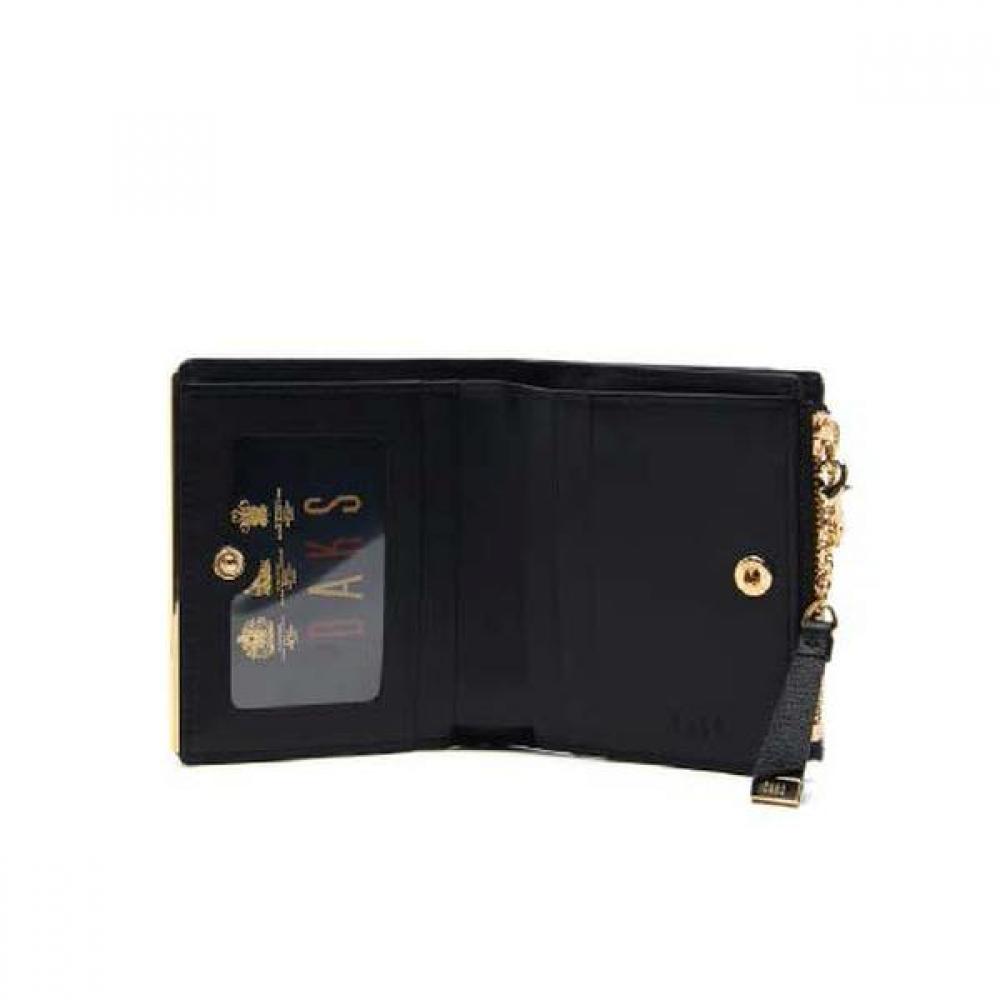 Daks Black Leather Dd Logo 2 Zip Wallet Dcwa2f417bk
