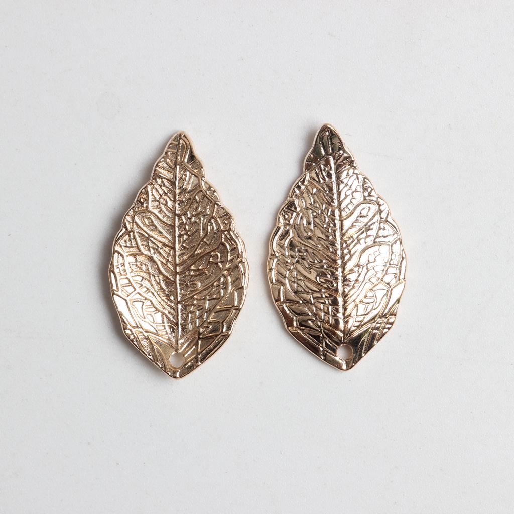 20pcs Vintage Alloy Leaf Leaves Pendant Charms DIY Jewelry Findings Sliver