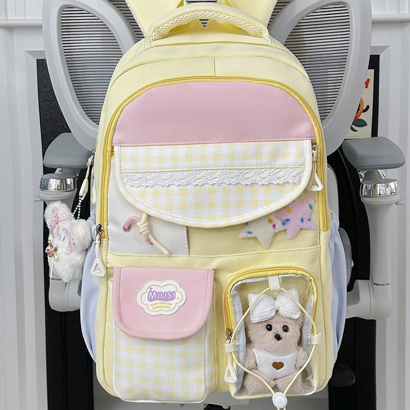 Schoolbag two-dimensional dopamine pain bag cute student schoolbag campus student schoolbag large capacity transparent pain bag