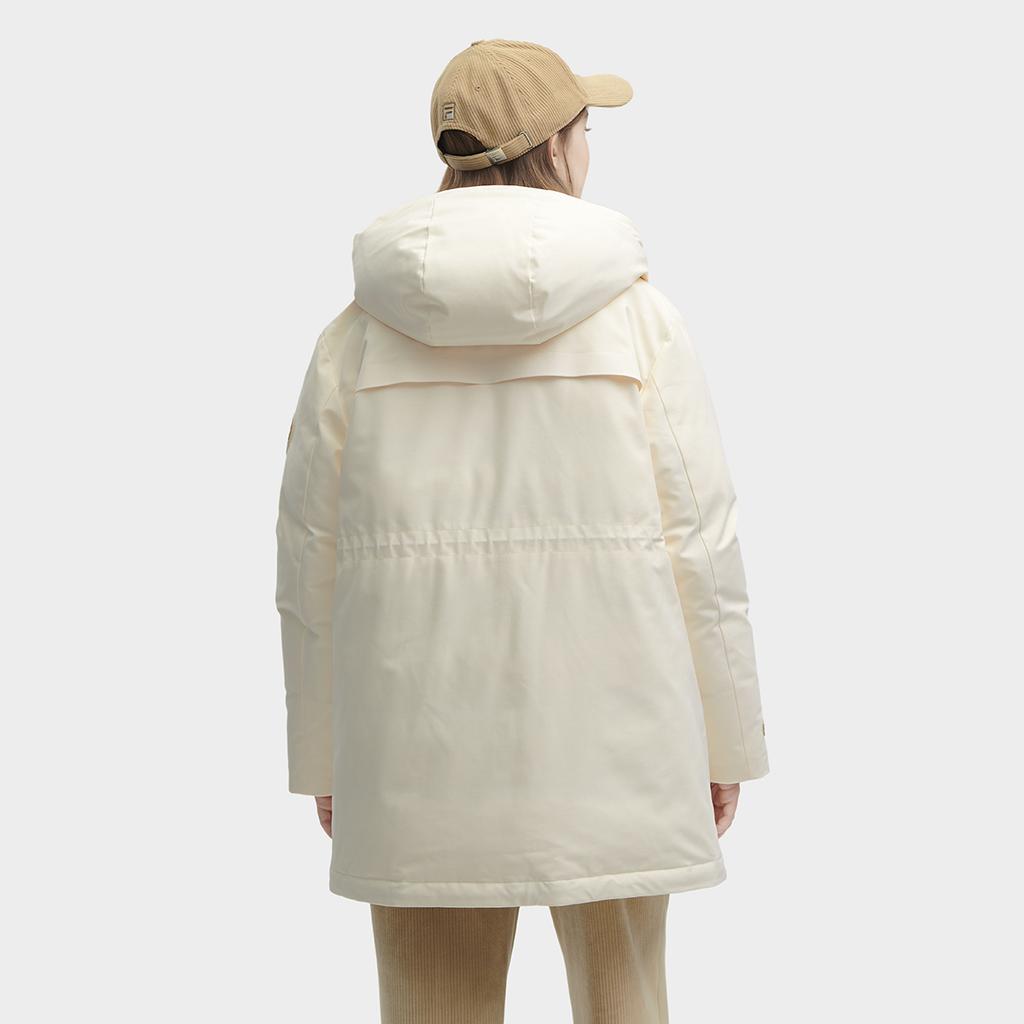 New FILA Down Jacket Women's Oat White F11W349904F-IV