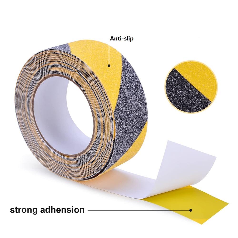 Anti Slip Tapes 1 inch*16FT Safety Non Skid Twill Yellow-Black Adhesive Waterproof Stickers For Indoor Outdoor Stairs Floor Step