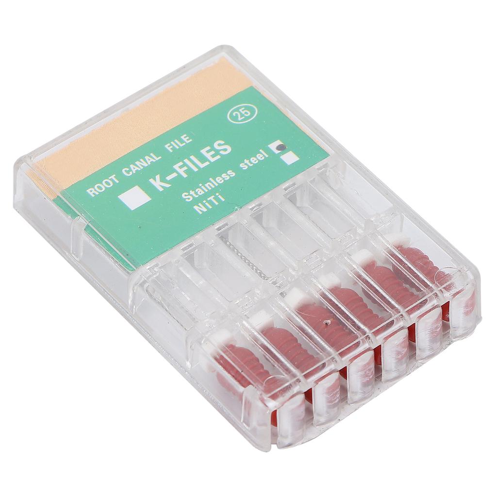 Файлы для корневых каналов из нержавеющей стали для стоматологической клиники Эндодонтический K-файл Аксессуар для стоматологического инструмента