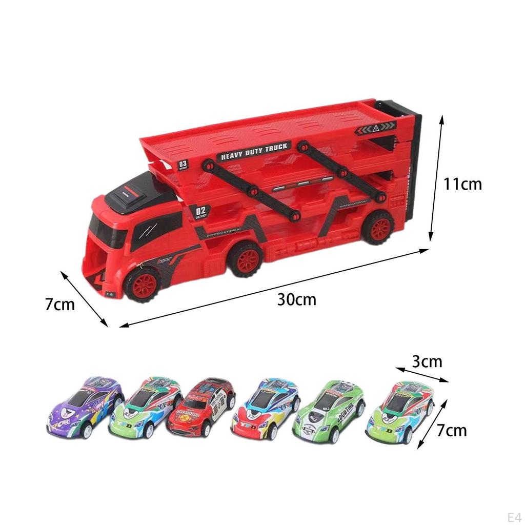 Foldable Rail Toy, Carrier Truck, Developmental Transforming Boy Slide Trailer Toy for Party
