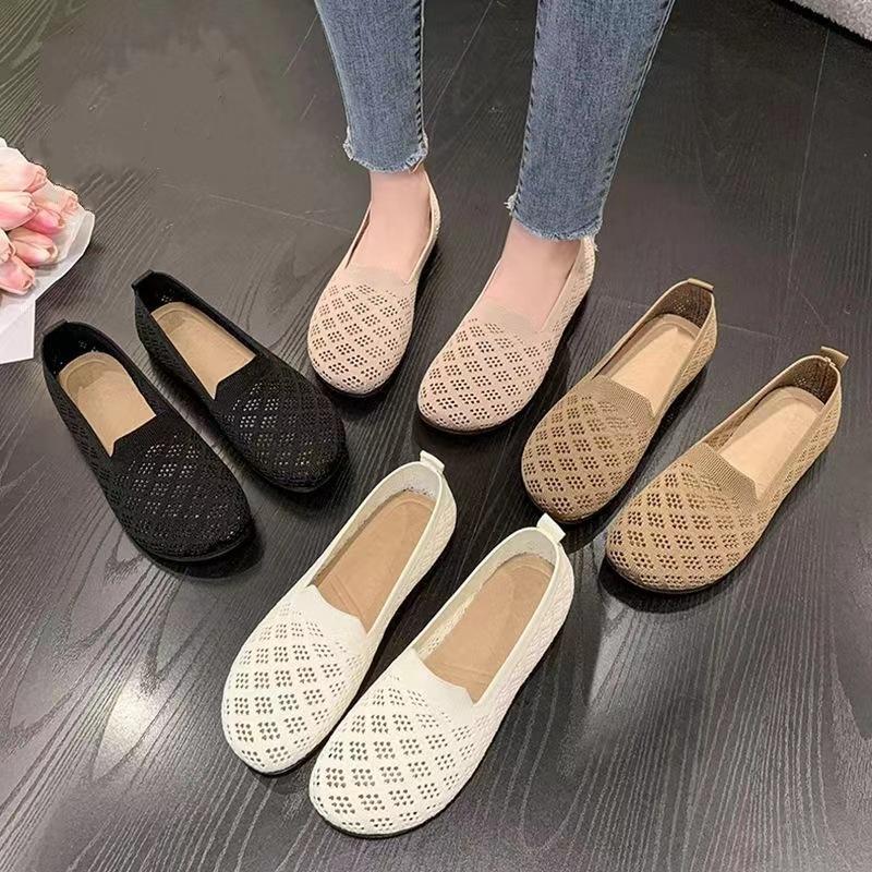 Summer Women Ballet Flats Slip On Women Nurse Shoes Sweet Hollow Summer Female Shoes Casual Women's Flats