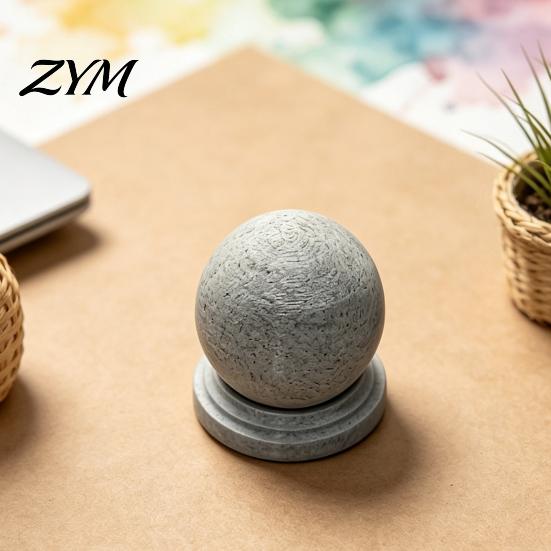 Small Storage Container 3D Printed Stone Ball Box, Threaded Screw Sphere for Layered Design Trinket Case Desk, Mini Round Organizer Jewelry,
