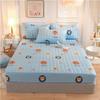 Printing Bed Fitted Sheet Cotton Thick Quilted Soft Elastic Fitted Sheet Bedding Mattress Cover Topper Single Full Queen King Sheet&Pillowcases