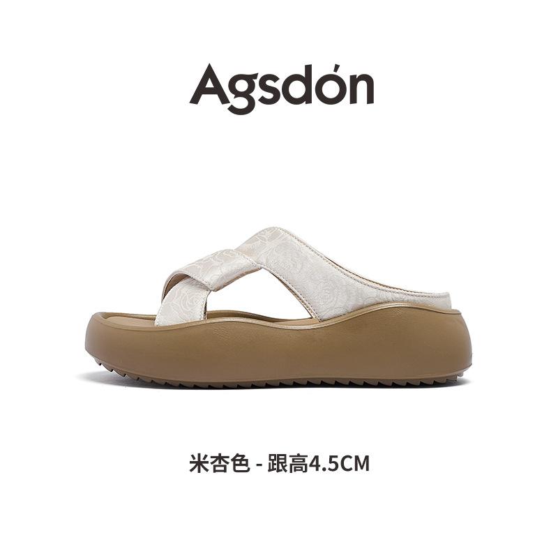 Strictly selected Augustine slippers women's summer 2025 new models with skirts, thick-soled sandals, new Chinese style sandals