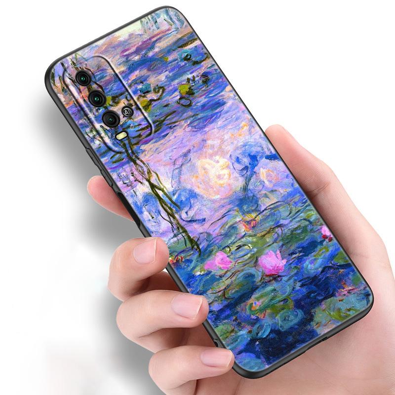 Силиконовый чехол для телефона Claude Monet для Xiaomi Redmi Note 11 10 9 8 Pro 11T 10T 10S 9S 8T 9 9A 9C 9T, черный мягкий чехол, чехол
