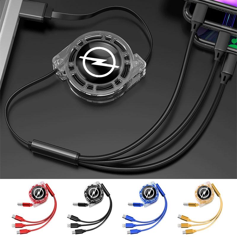 fsdf4 3 In 1 Charge Cable Cord Multi Port Charging Wire Line For Opel Corsa D Astra Insignia Mokka Adam Combo OPC Vauxhall Vectra H