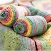 For Rainbow Colorful Milk Cotton Yarn 100g Perfect Match for Creative Knitting