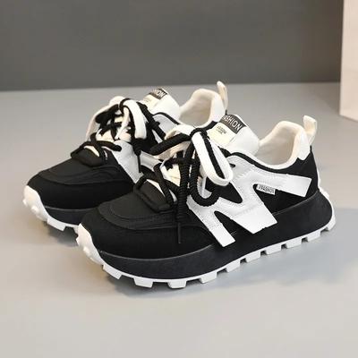 2024 Женская обувь Vulcanize Новинка 2024 Весна Осень Комфорт Толстая Подошва Дышащие Кроссовки Повседневная 2024 Женская Увеличенная Обувь