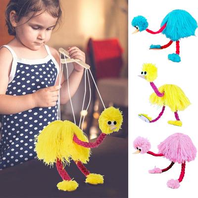 1 комплект, игрушка-марионетка, интерактивная кукла страуса, плюшевая игрушка, забавные марионетки-марионетки, веревочная кукла для детей