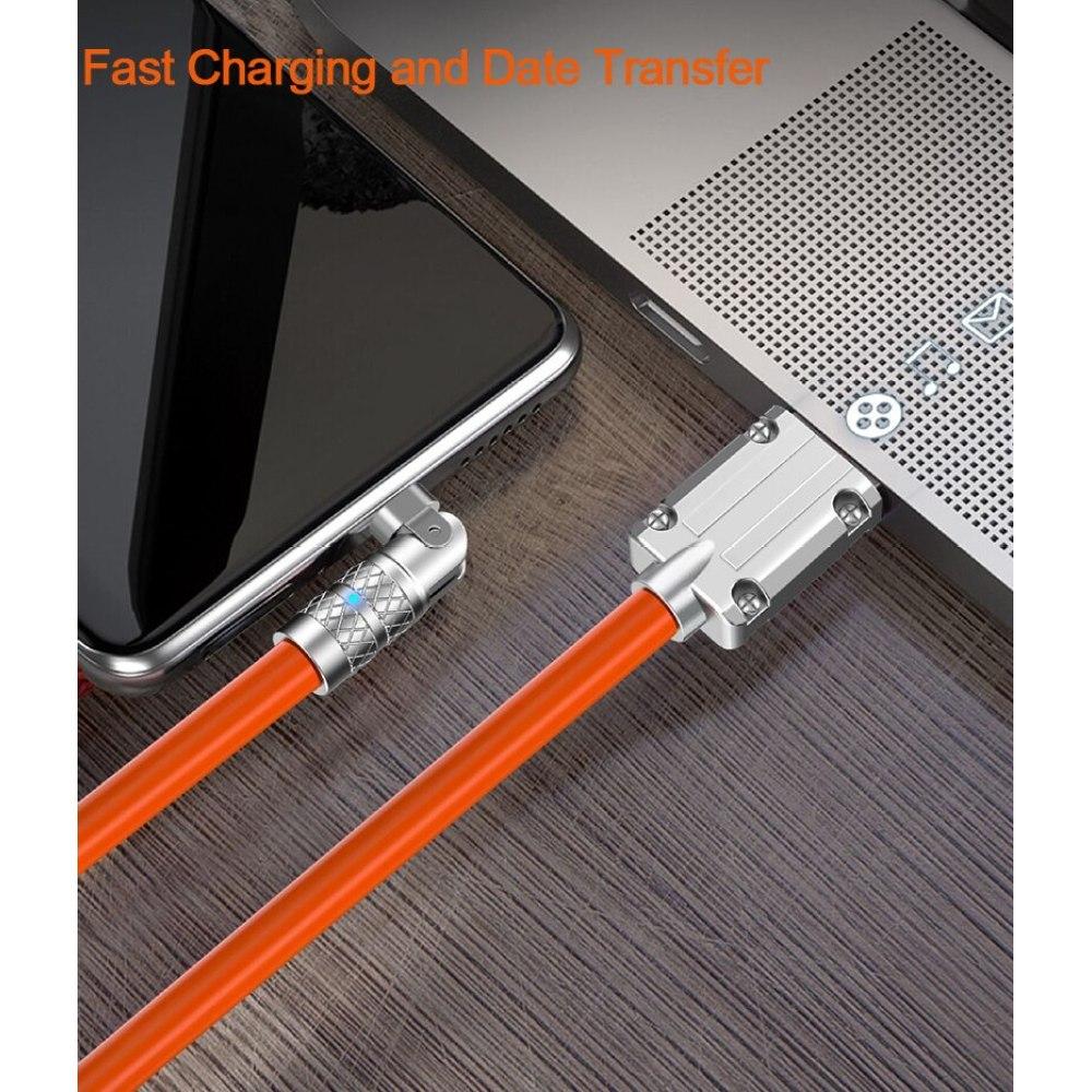 120 Вт 7A кабель USB Type C для быстрой зарядки, поворотный на 180 градусов, игровой кабель для Xiaomi Redmi Honor, зарядное устройство для телефона, кабель USB C