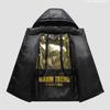 Черная с золотом короткая хлопковая одежда с капюшоном, парные куртки, глянцевая утолщенная теплая одежда на хлопковой подкладке, уличная одежда-пуховик.