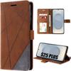 Protective Case - BOOLING - for Samsung Galaxy S25 Plus - Leather Effect - Brown - Shockproof