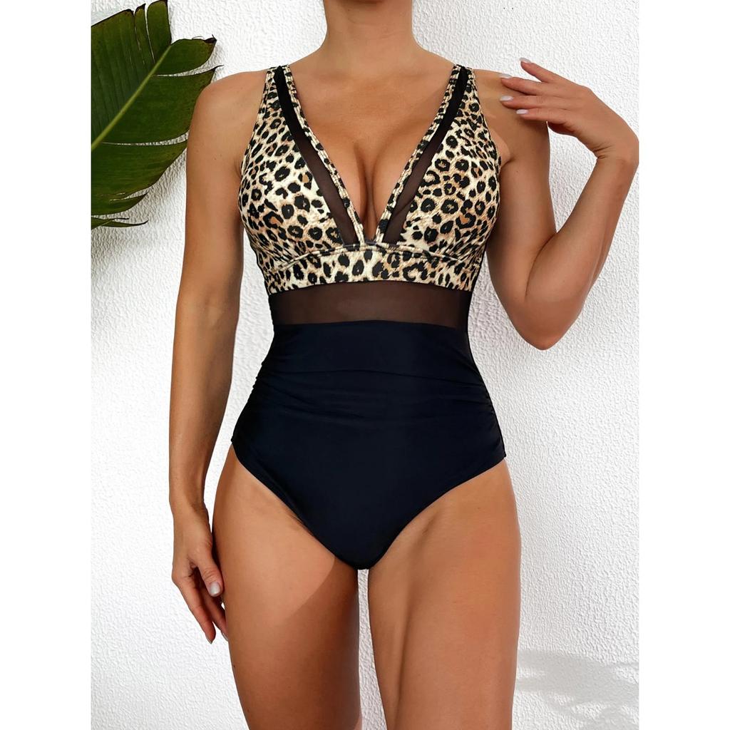 Цельный купальник женский, глубокий V-образный вырез, съемный бюстгальтер, простые монокини, новый летний пляжный купальник, женский