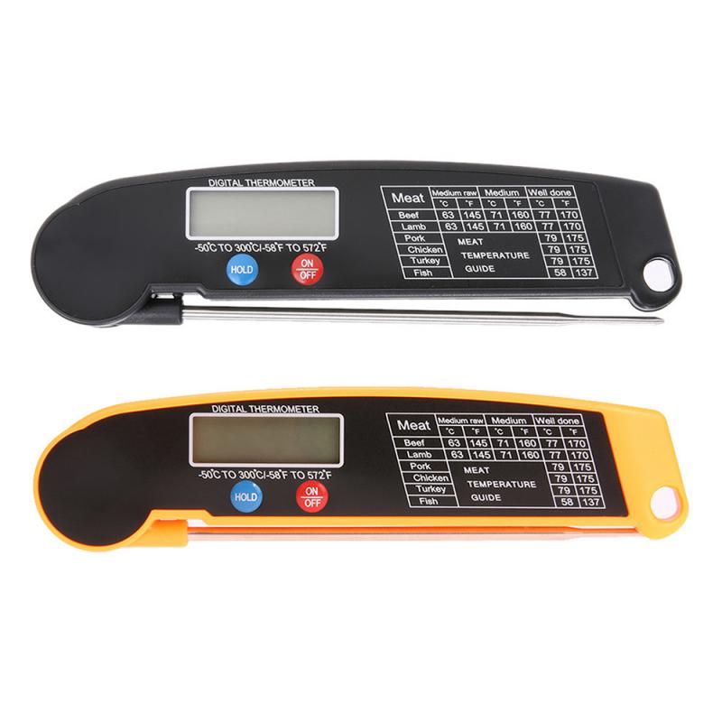 Цифровой термометр для еды oldable для мяса, воды, молока, приготовления пищи, зонд для жарки, барбекю, термометр для духовки, кухонный инструмент