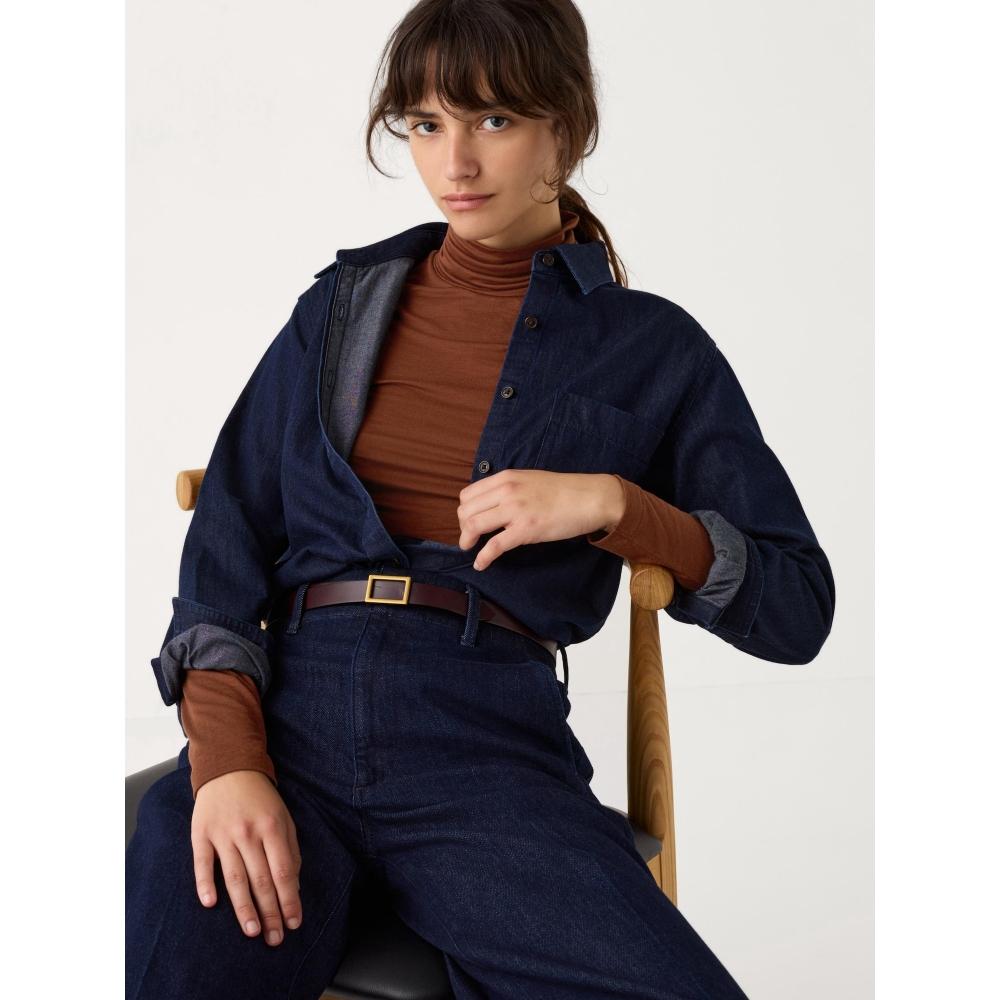 Uniqlo Футболка с высоким воротом HeaTTech Ultra LighT с длинным рукавом 