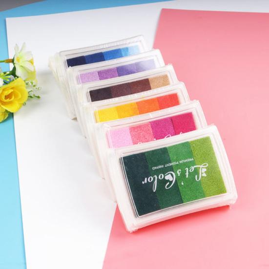Colorful Stamp Inkpad Painting Drawing Wedding Fingerprint Scrapbooking Kids Toy