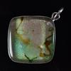 Natural Opal Pendant Multi Color 54 ct 925 Sterling Silver Cushion October Birthday Birthstone