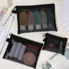 1pcs Mesh Clear Cosmetic Bag Small Large Black Makeup Bag Portable Travel Toiletry Organizer Case Lipstick Storage Pouch