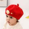 Cute Flower Toddler Beret Hat Comfortable Beanies Cap Fashion Knitted Hats  Autumn Winter