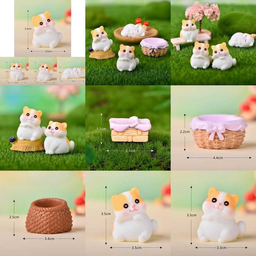 Detailed Resin Orange Tabby Cat Figurines For Creative Garden Projects
