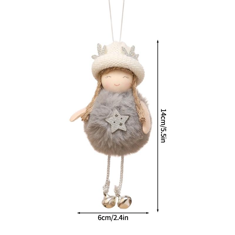 Christmas Angel Snowman Doll Hanging Pendant Cute Christmas Tree Decoration Accessorie Navidad  Party Gift Pendant Car Decor