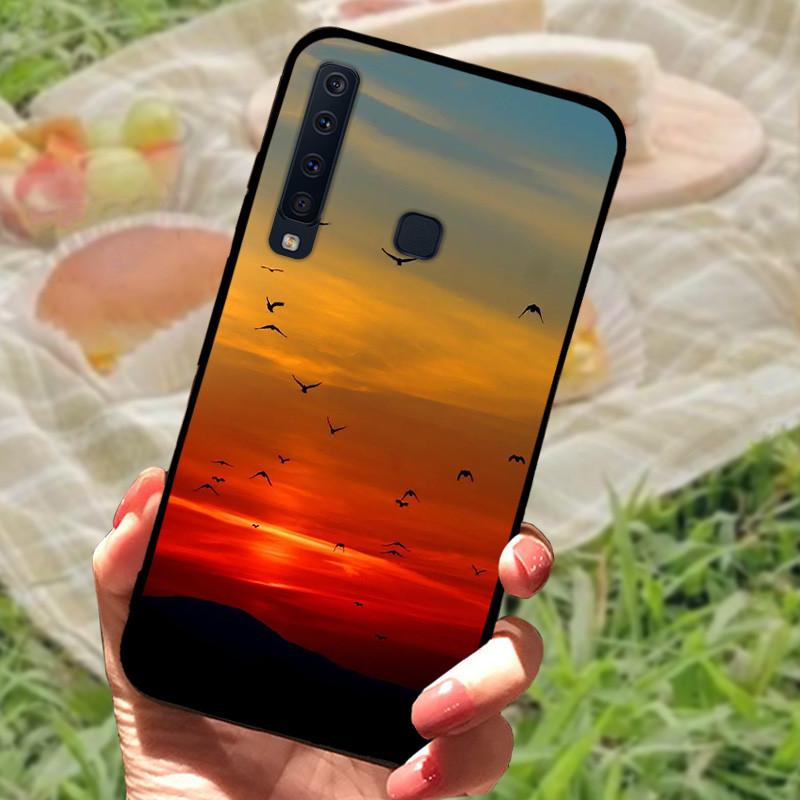 Для Samsung A9 2018 Чехол-крышка A7 2018 Силиконовый Мягкий Мраморный Черный Бампер Funda Coque для Samsung Galaxy A7 A9 2018 Защитный