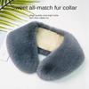 Плюшевый воротник-шарф для шеи, модный воротник-крест, пуховик, меховой воротник, зима