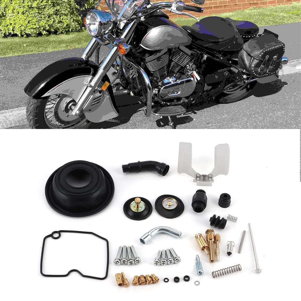 Carburetor Repair Kit Abrasion Resistant Rubber and Metal Motorcycle Carburetor Rebuild Kit Repair Parts Replacement for Vulcan VN800 VN400 1995-2006