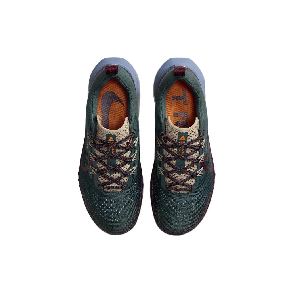 Nike React Pegasus Trail 4 Глубокие Джунгли Хаки Пепельно-Сланцевый Ночной Бордовый Женские Кроссовки для Трейлраннинга DJ6159-301