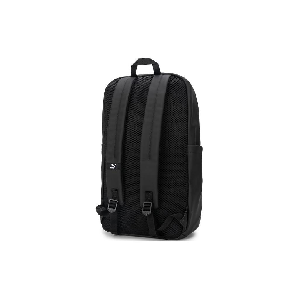 New PUMA Artificial Leather Laminated Fabric Backpack Medium Size Unisex Black 090252-01