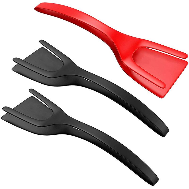 Силиконовая лопатка для омлета, щипцы для блинов и тостов, кухонные принадлежности для переворачивания, гаджеты для готовки, многофункциональная лопатка для жареных яиц и стейков